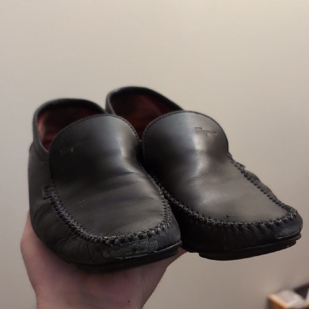 Salvatore Ferragamo Black Leather Loafers